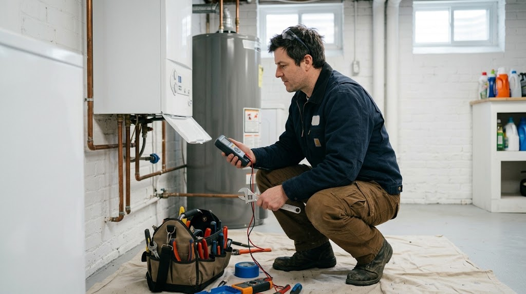 Boiler repair in Crotona Park East Bronx showing residential boiler heating equipment